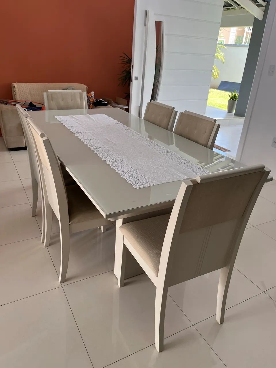 Conjunto mesa de jantar com cadeiras (excelente estado) - Foto 3