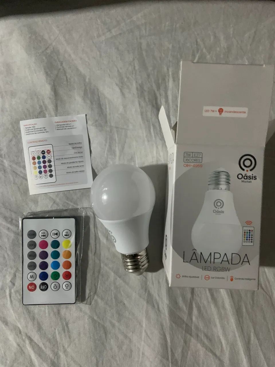 Lâmpada inteligente com controle múltiplas cores  - Foto 3