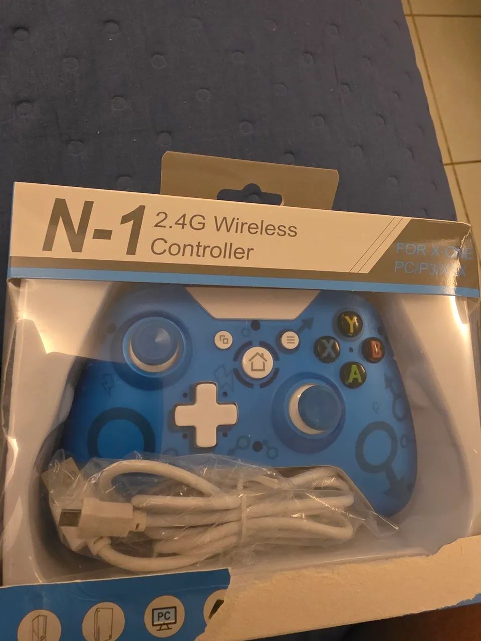 Controle Compatível Xbox 360 e PC Wireless com fio