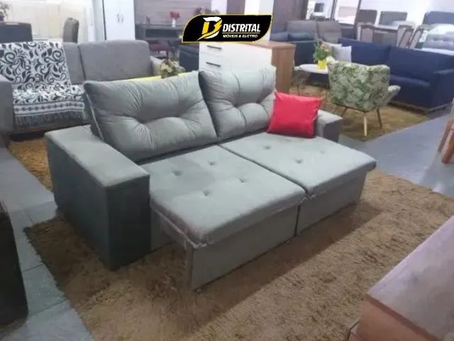 Sofá Roma 1,70m Tecido Suede Promoção