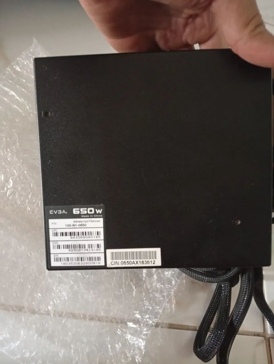 Fonte EVGA 650W Bivolt para PC Gamer - Funcionando Perfeitamente - Foto 2