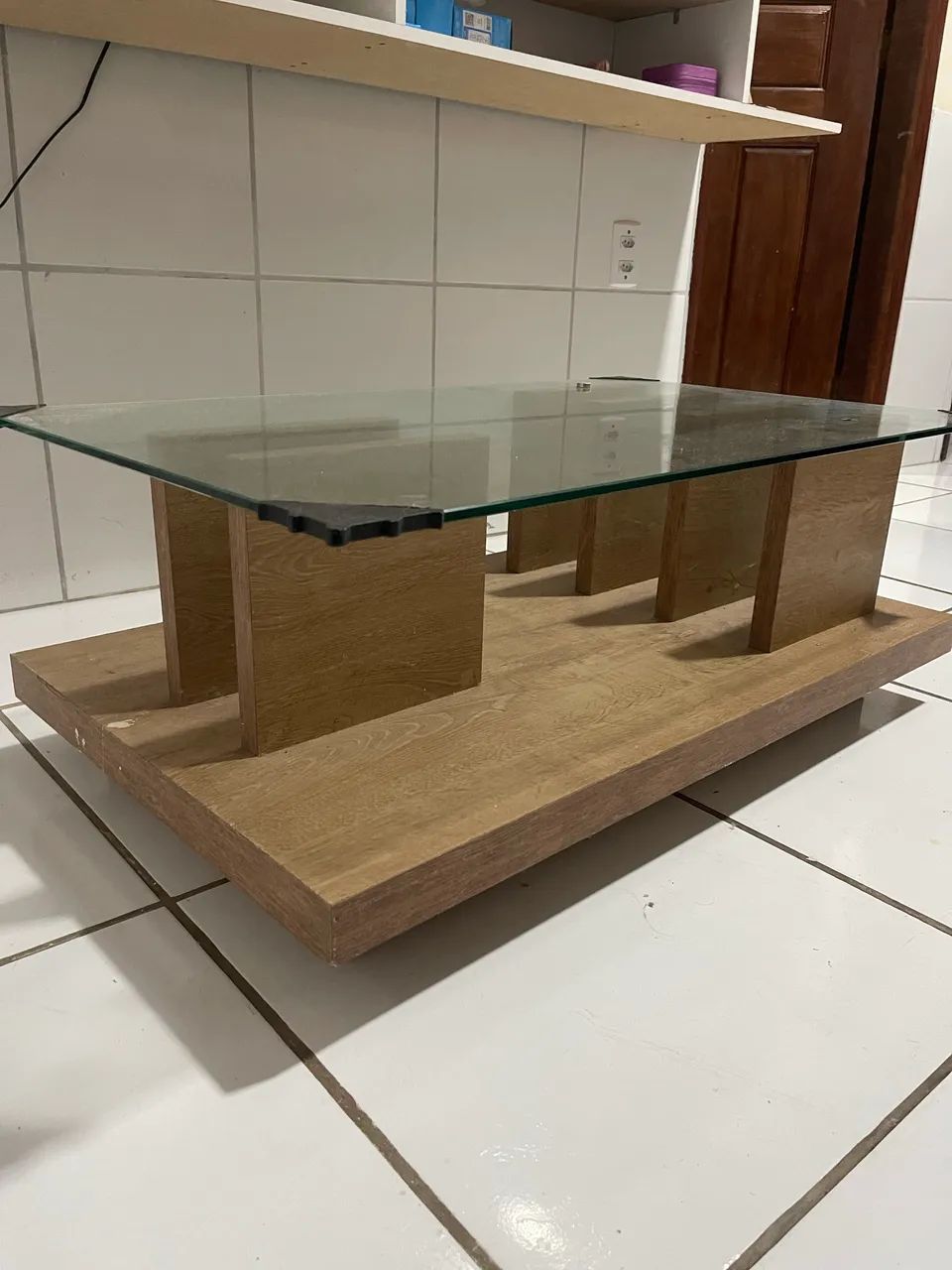 Mesa de centro tampo de vidro - Foto 2