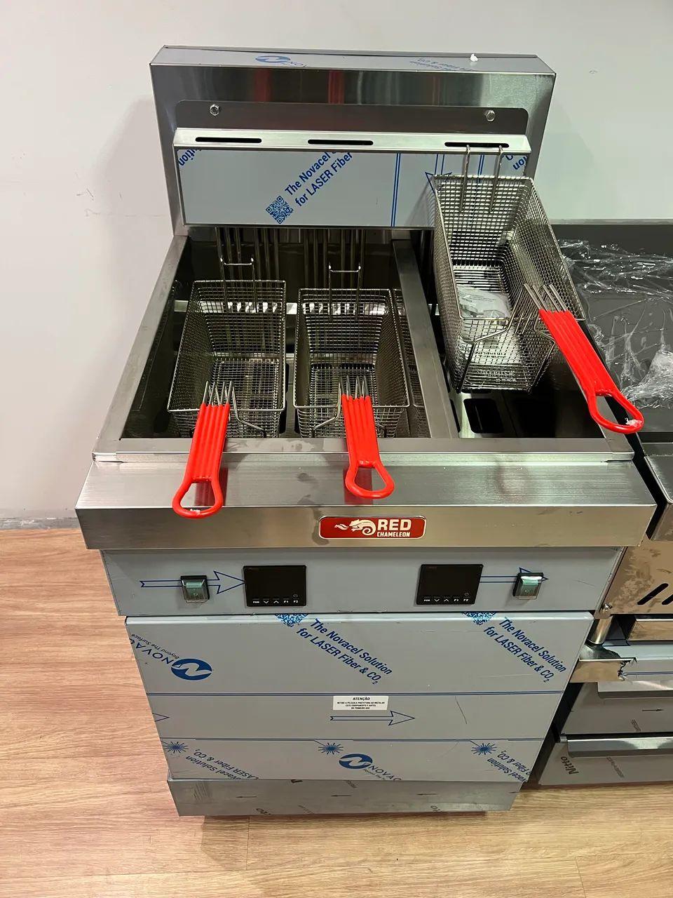 Firtadeira elétrica alta produção 3 cestos bipartida 380v nova 