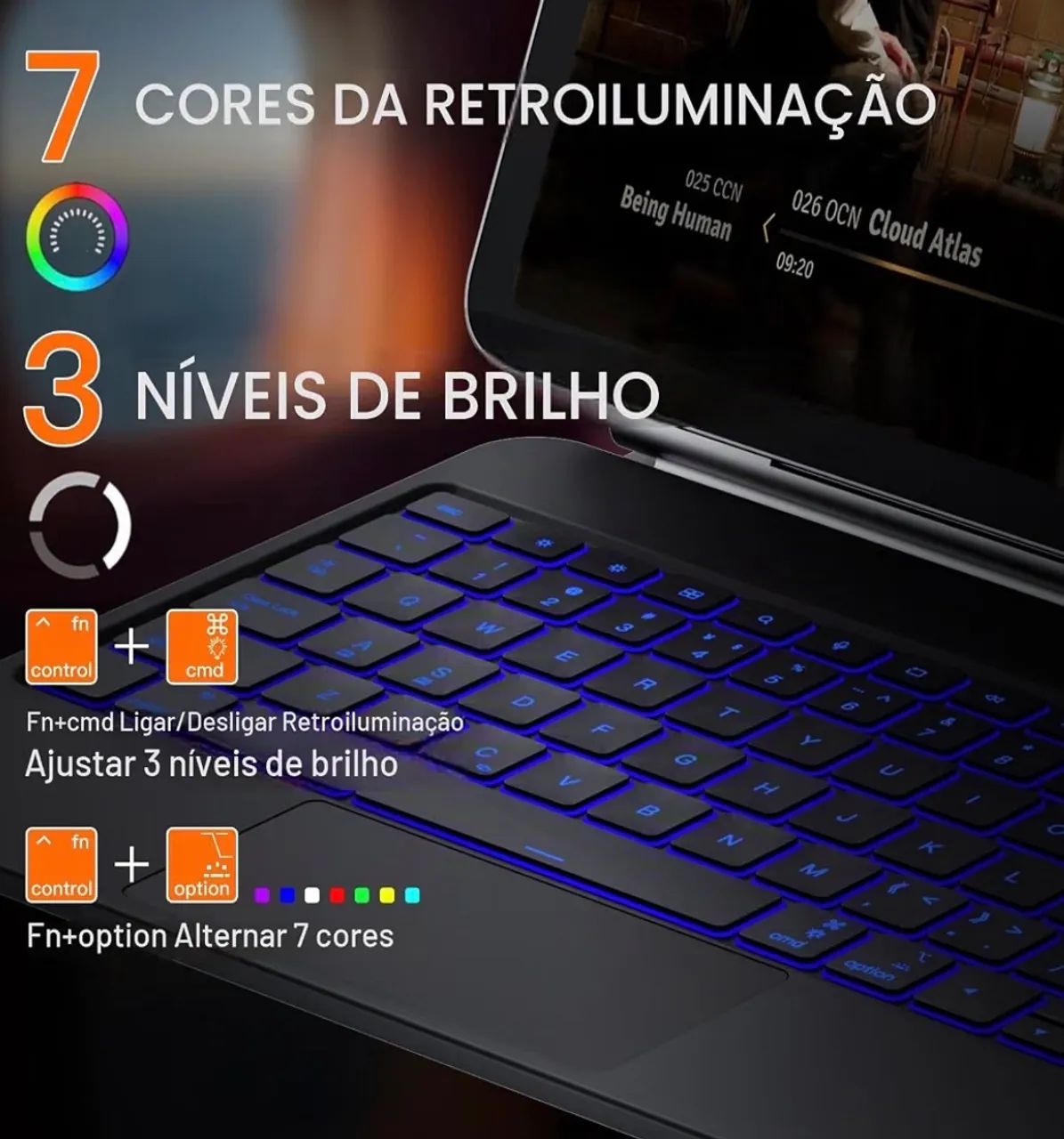 Teclado Juqitech Magic Keyboard iPad Pro 13 M4/M5 - Foto 5
