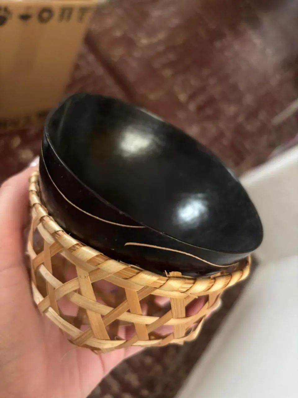 Cuia de tacacá com cestinha