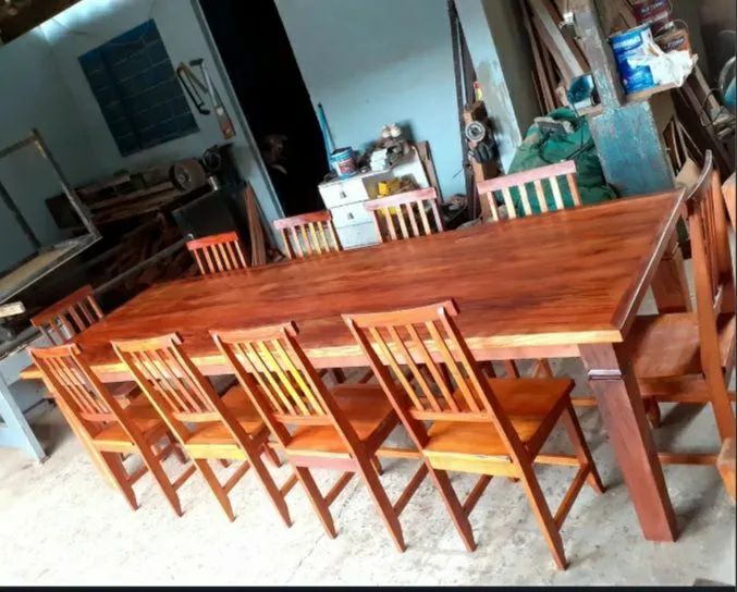 Promoção  mesa com cadeiras.  peroba 270×90 - Foto 4