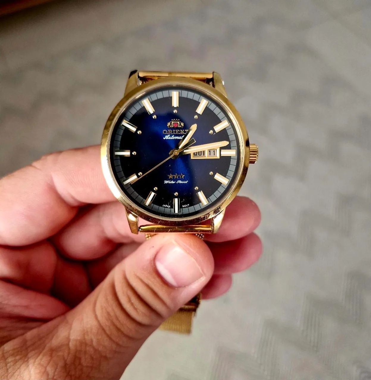 Relógio ORIENT masculino automático dourado  - Foto 2