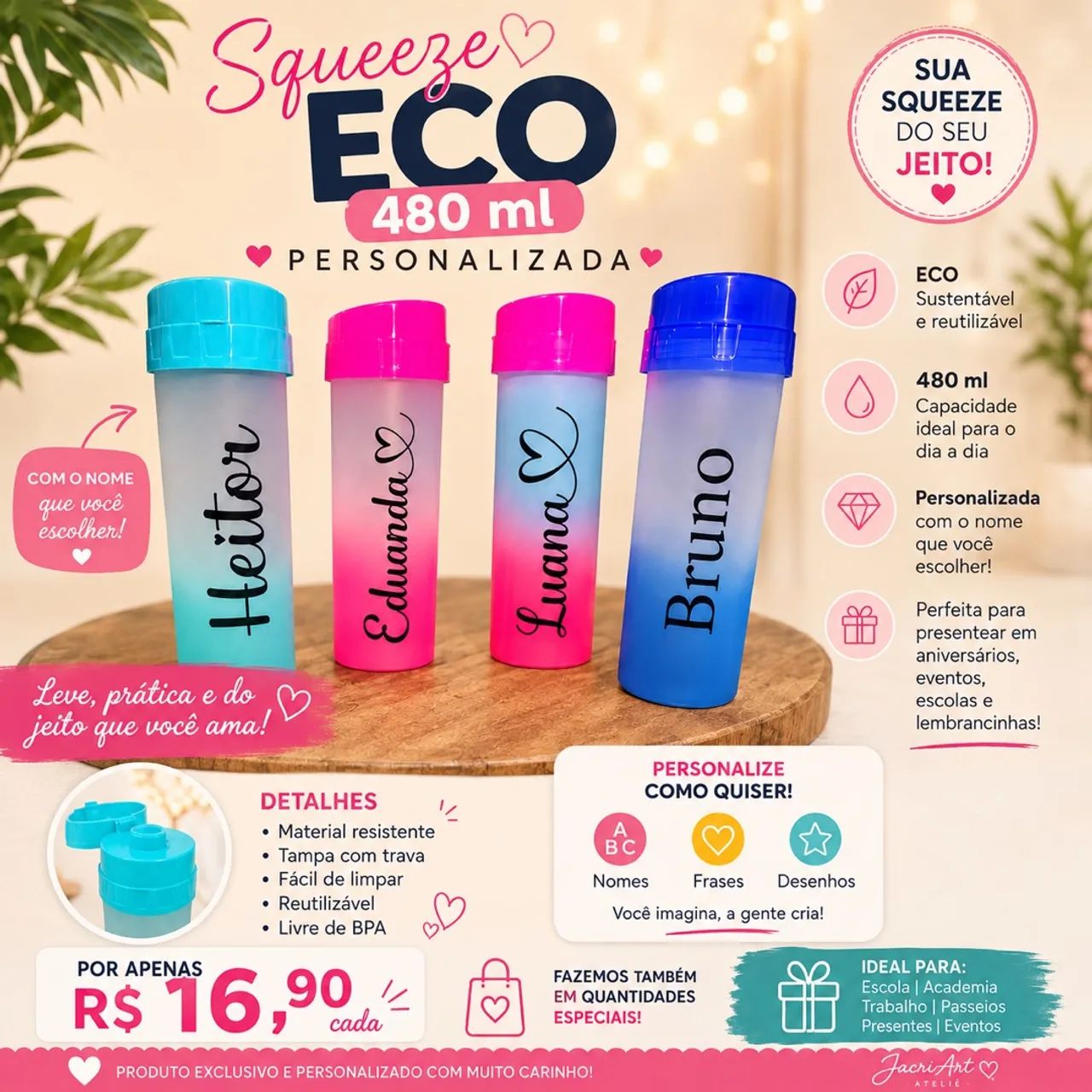 Garrafa Eco personalizada  - Foto 2