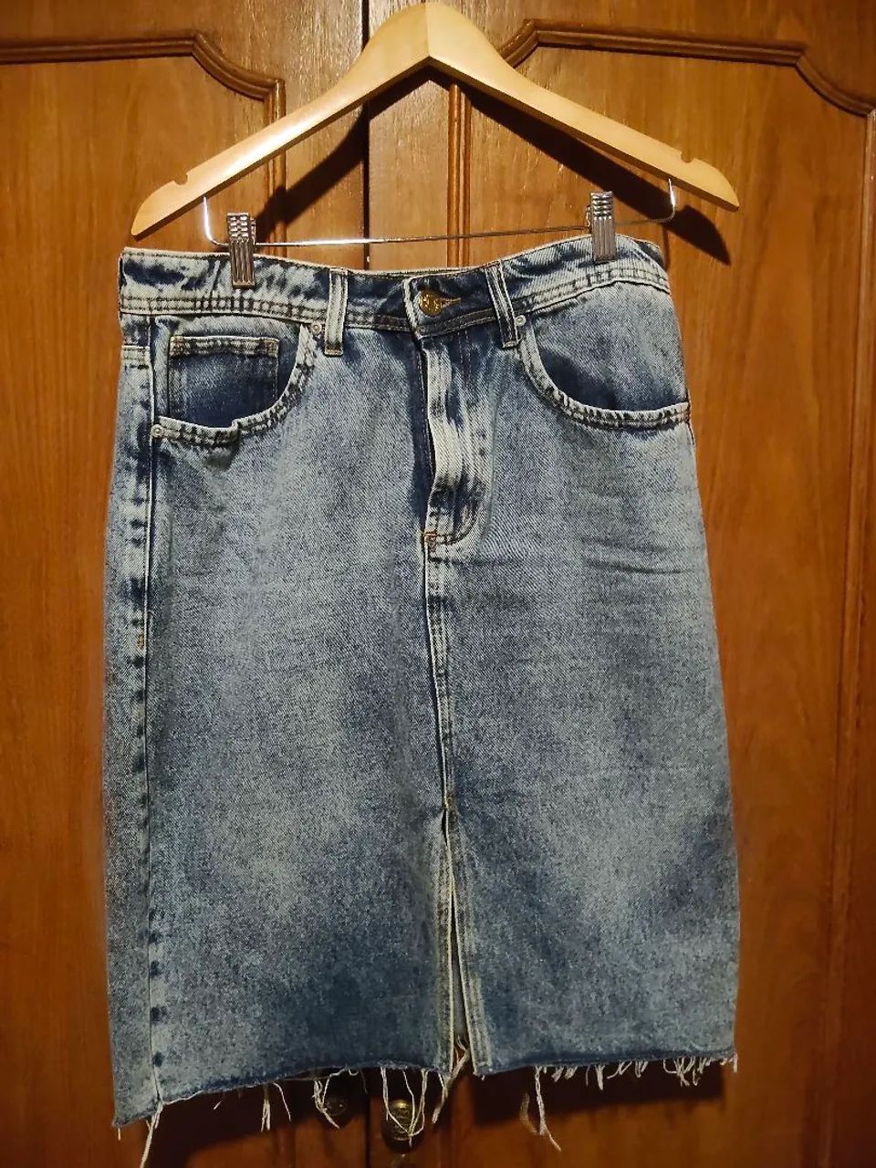 Saia jeans tom azul 
