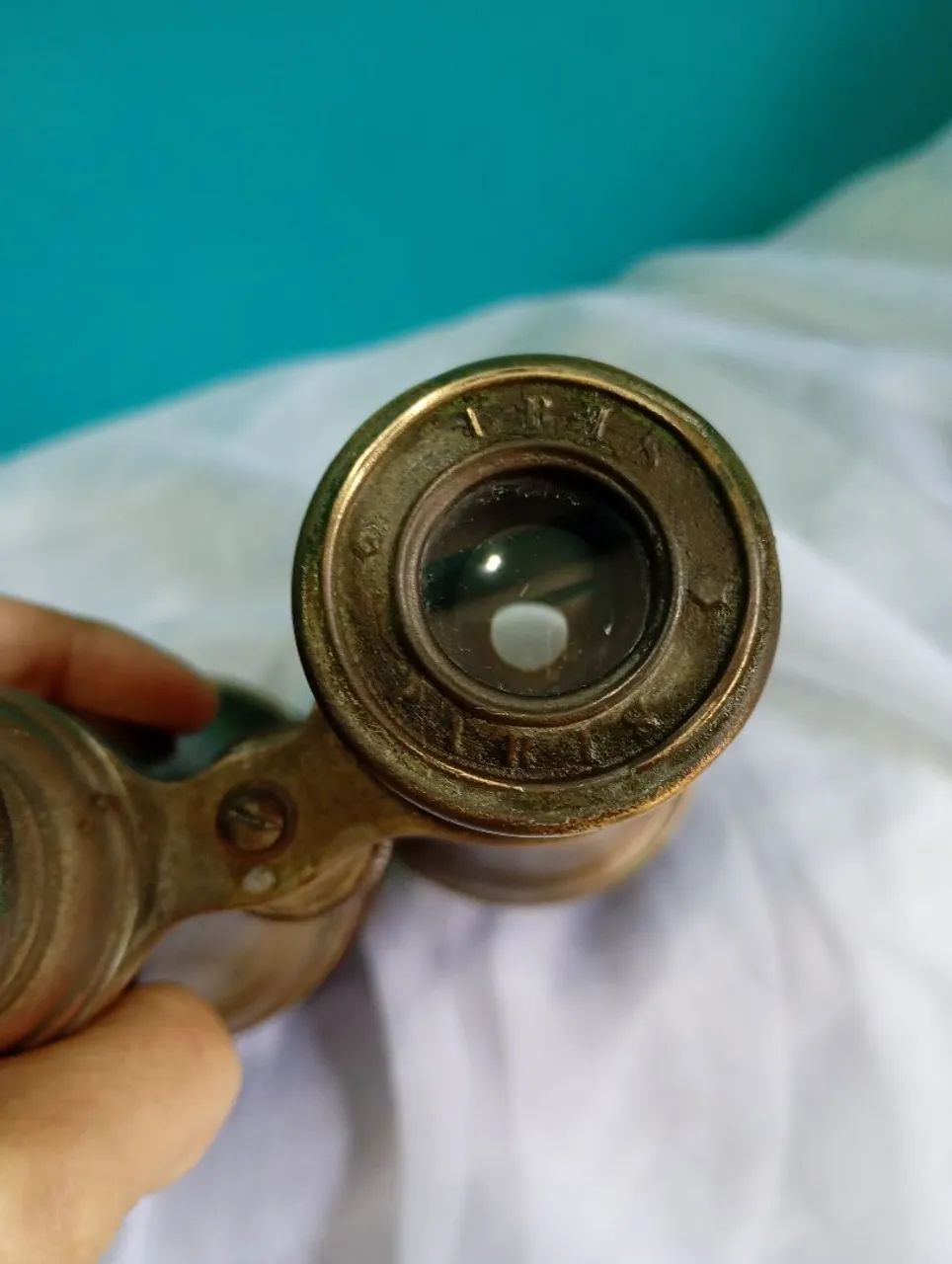 Raro Binóculo Antigo Iris Paris - em Latão- C. 1900<br> - Foto 2