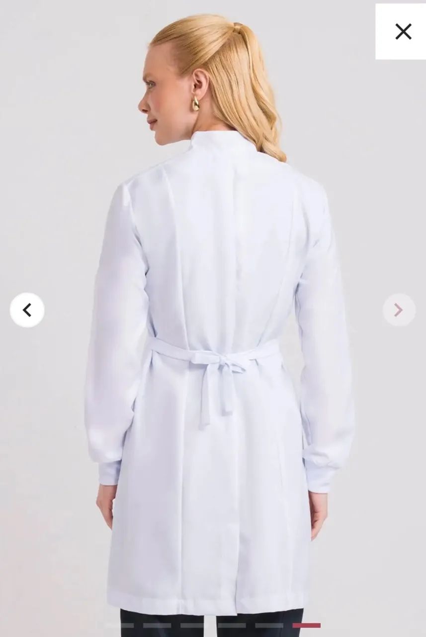 Jaleco Dra Cherie - Feminino Basic Branco P - Foto 4
