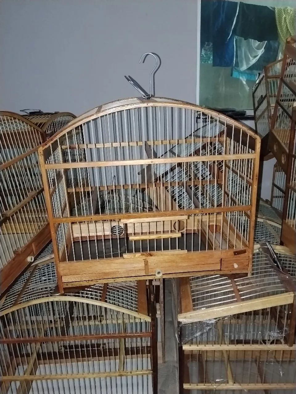 Gaiola artesanal para pássaro grande e pequeno. - Foto 2