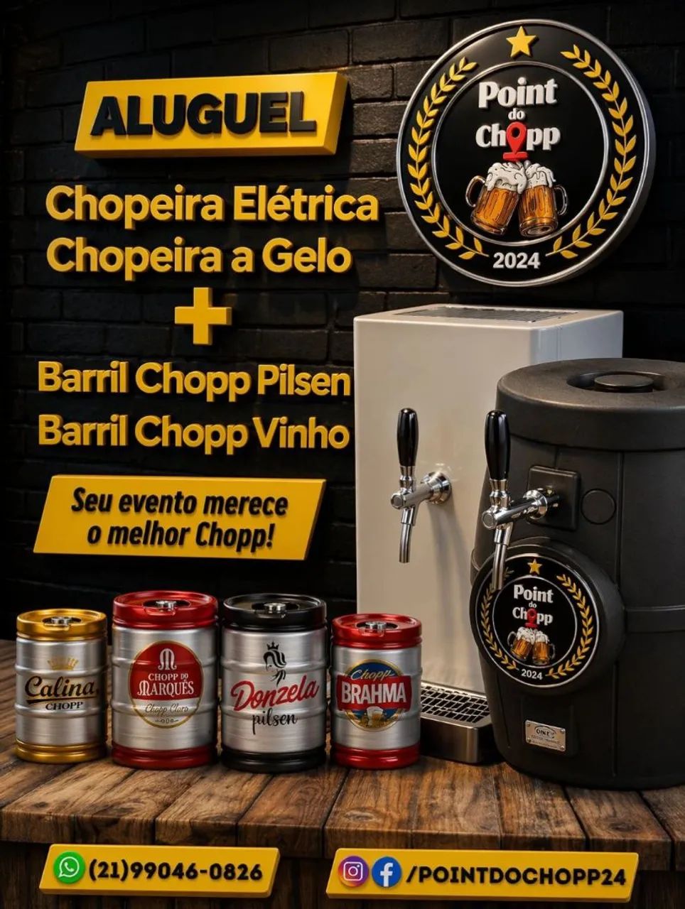 Aluguel de chopeira e venda de barril 