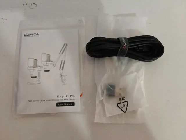 Microfone Comica Uni Pro USB sem fio microfone condensador RGB - Foto 5