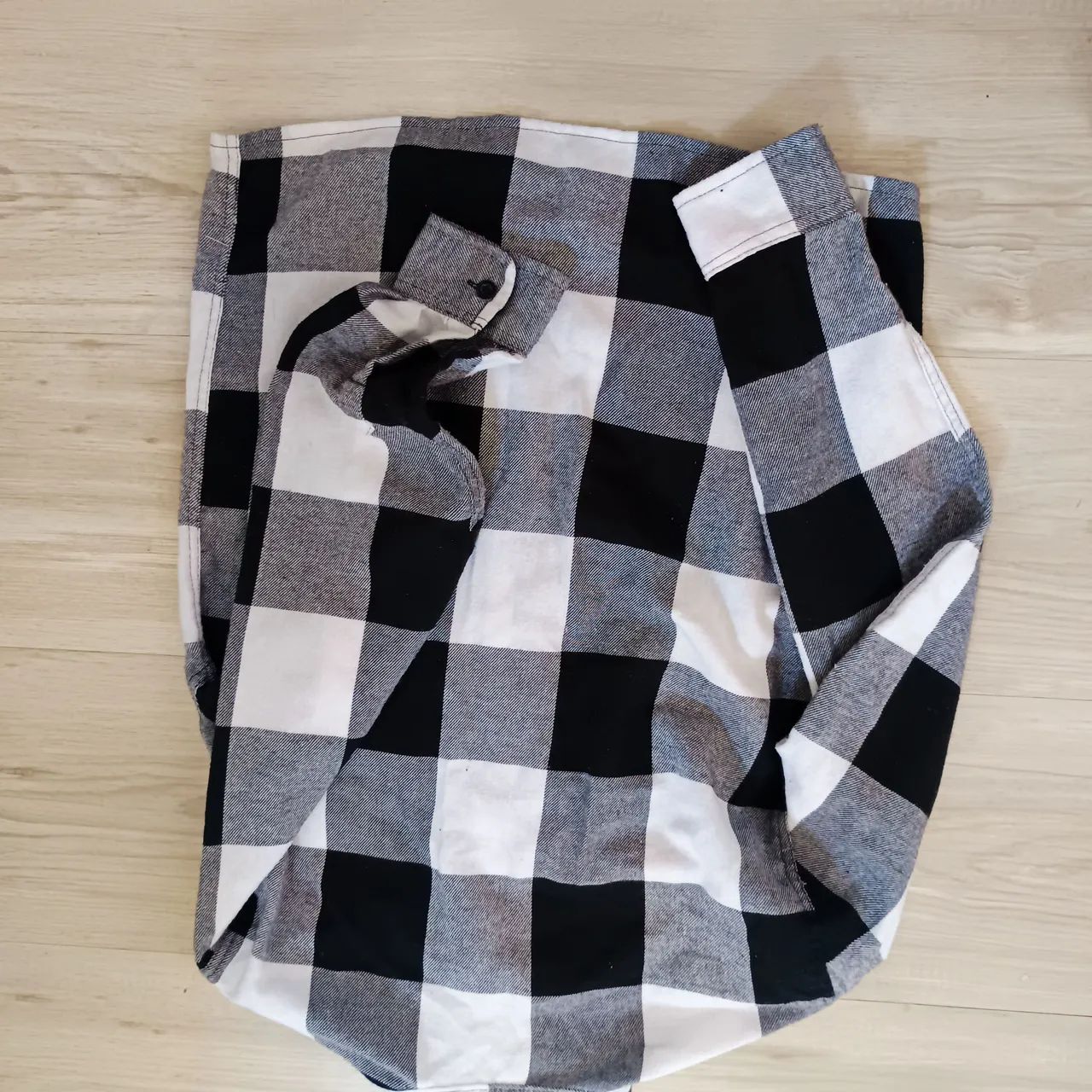 camisa xadrez preto e branco 14 - Foto 3