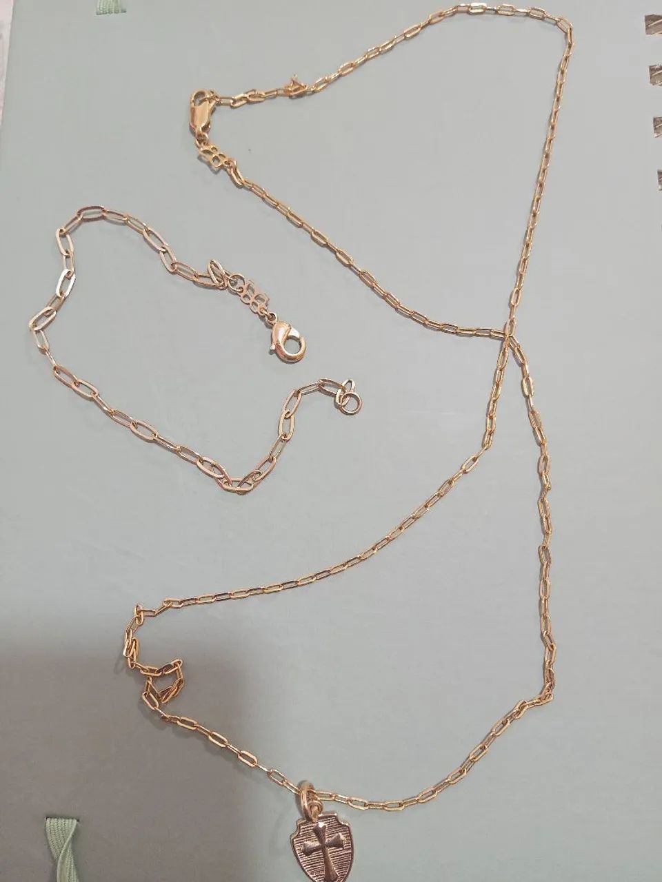 Corrente com pingente e pulseira! Impecável! - Foto 2