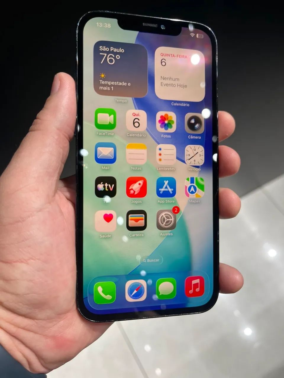 iPhone 12 Pro Max 128gb azul seminovo  - Foto 2