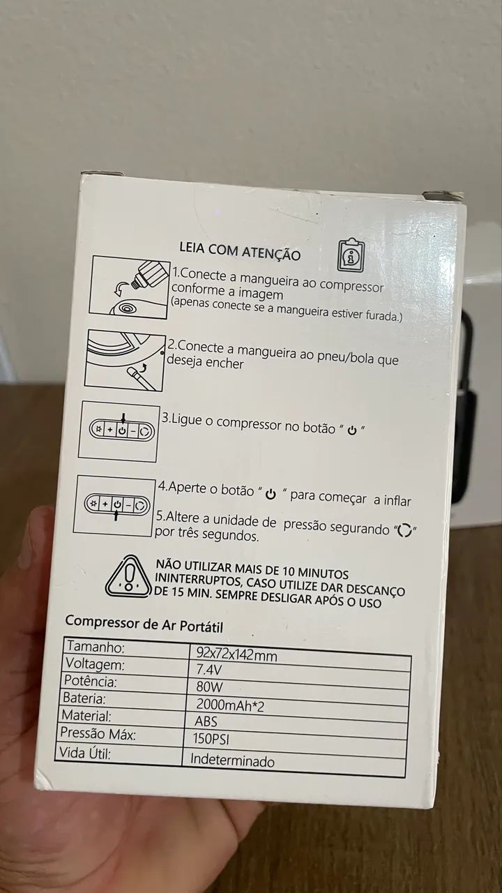 Mini compressor portátil  - Foto 5