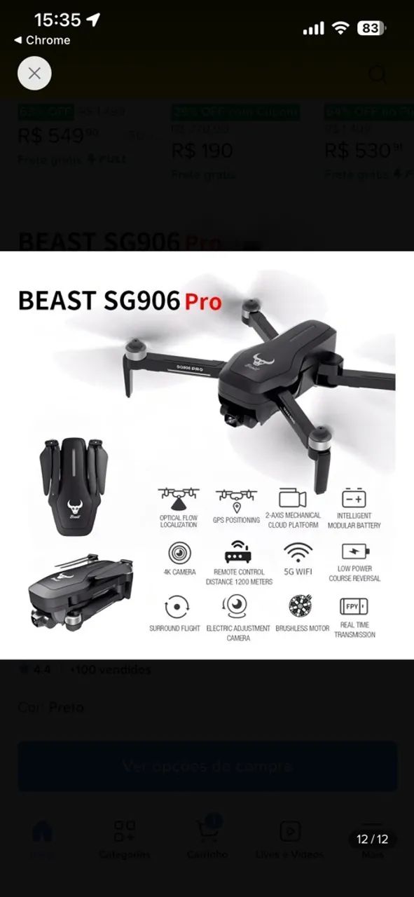 Drone Beast sg906 pro - Foto 2