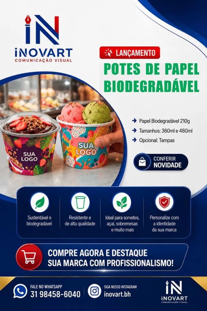 Potes de Papel Biodegradáveis
