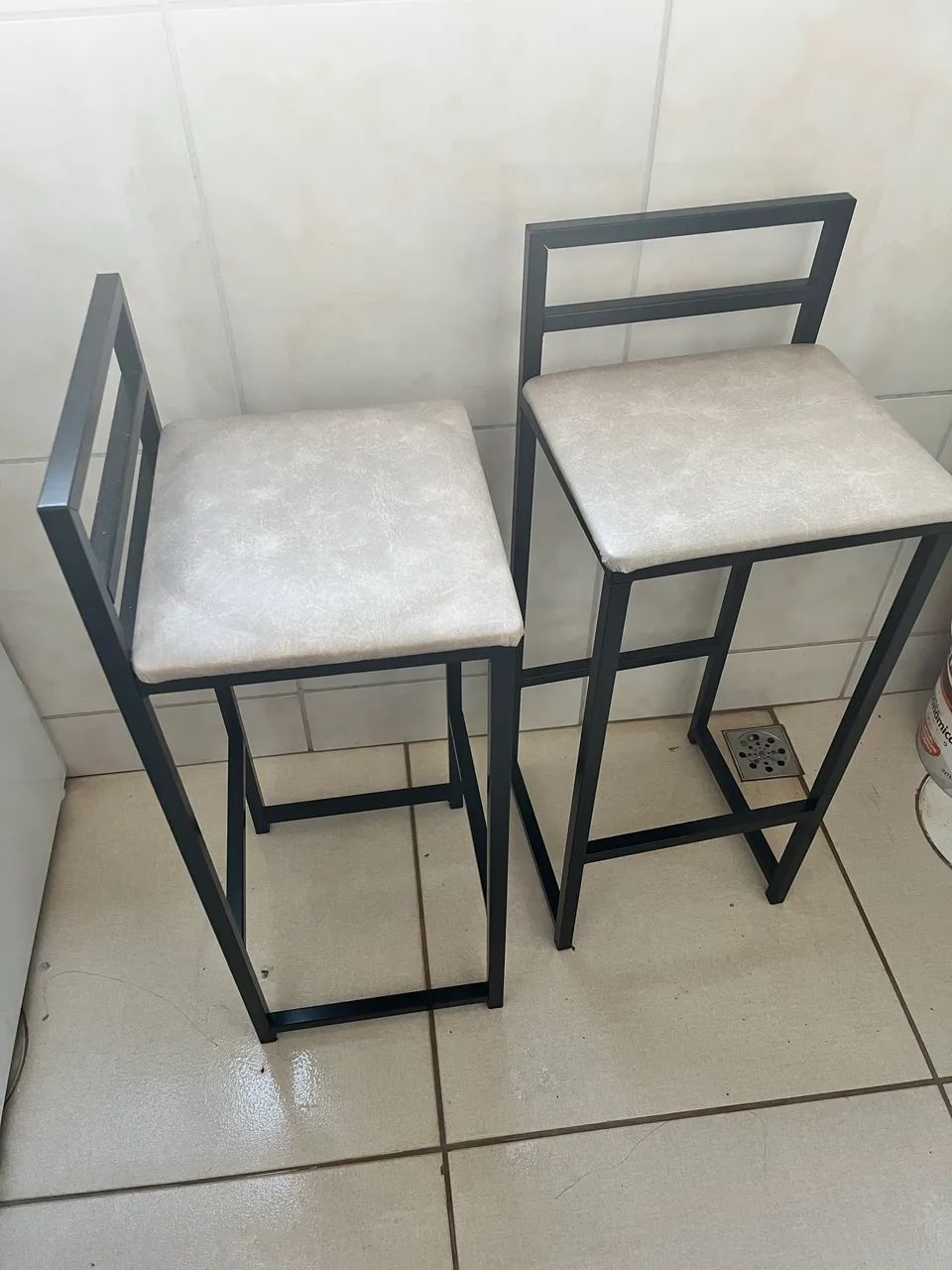 Banqueta alta com encosto aço  - Foto 3