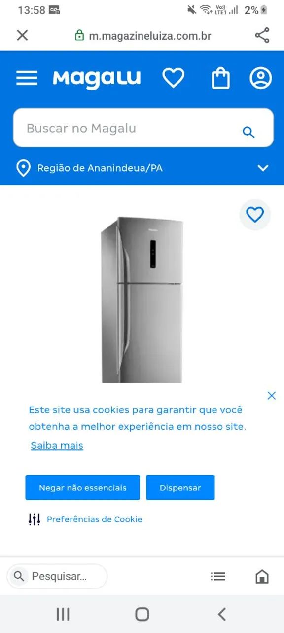 Vendo geladeira na caixa