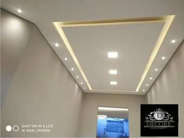 Rebaixamento e paredes em drywall 