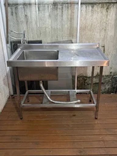 bancada/mesa de trabalho industrial em aço inoxidável