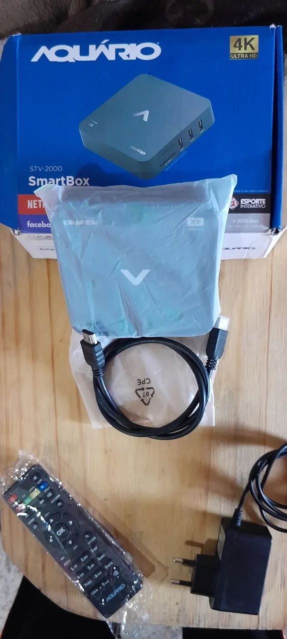 Tv box Aquário stv 2000 usado - Foto 4