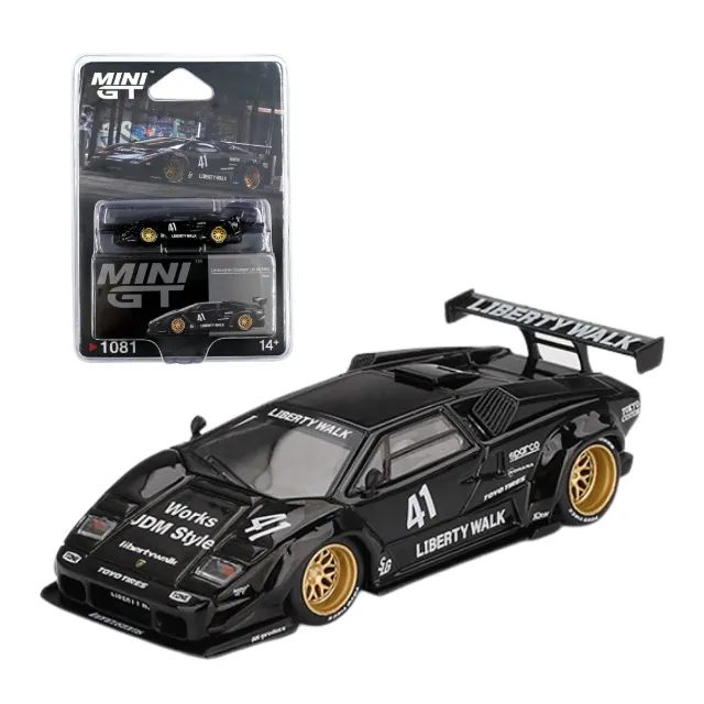 MINI GT 1081 - Lamborghini Countach LB-WORKS Black MINIATURA 1/64