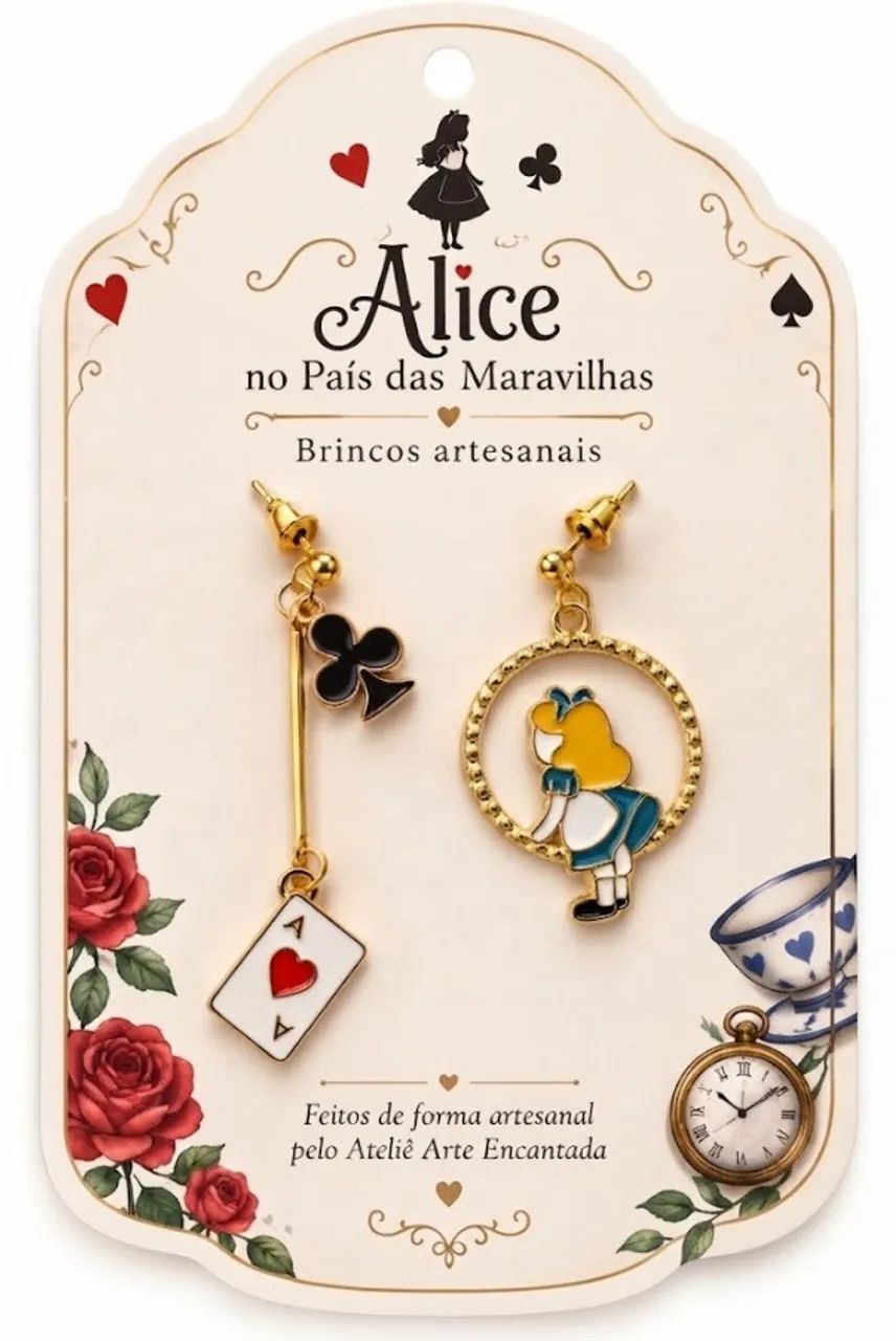 Brinco Alice No Pais Das Maravilhas - Modelo 19
