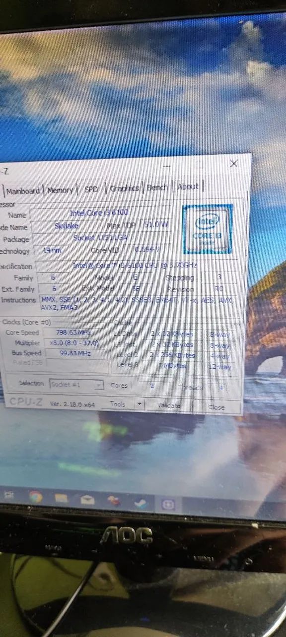 CPU I3 6 geração 4gb ddr4 SSD 120gb - Foto 5