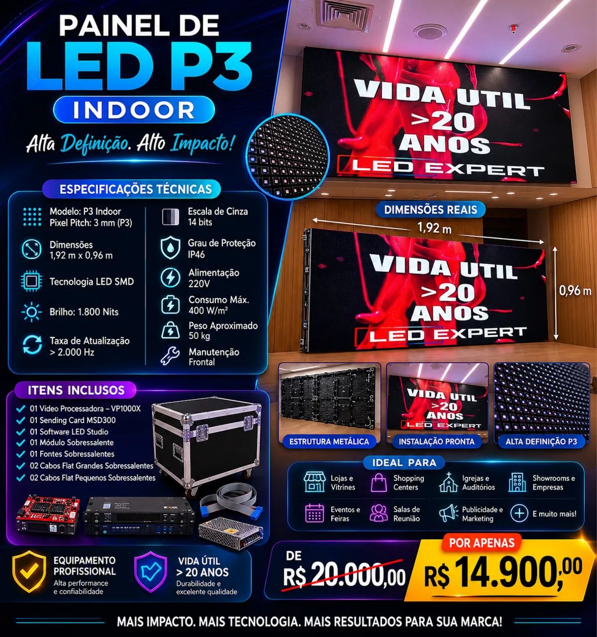 Painel de Led  - Foto 4