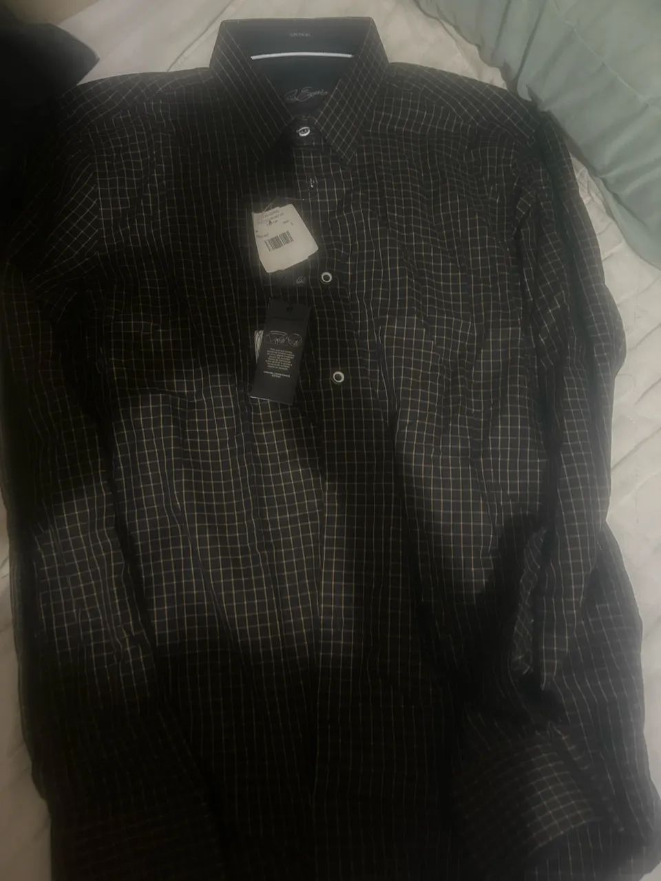 camisa social manga longa, preta. Nova. - Foto 2