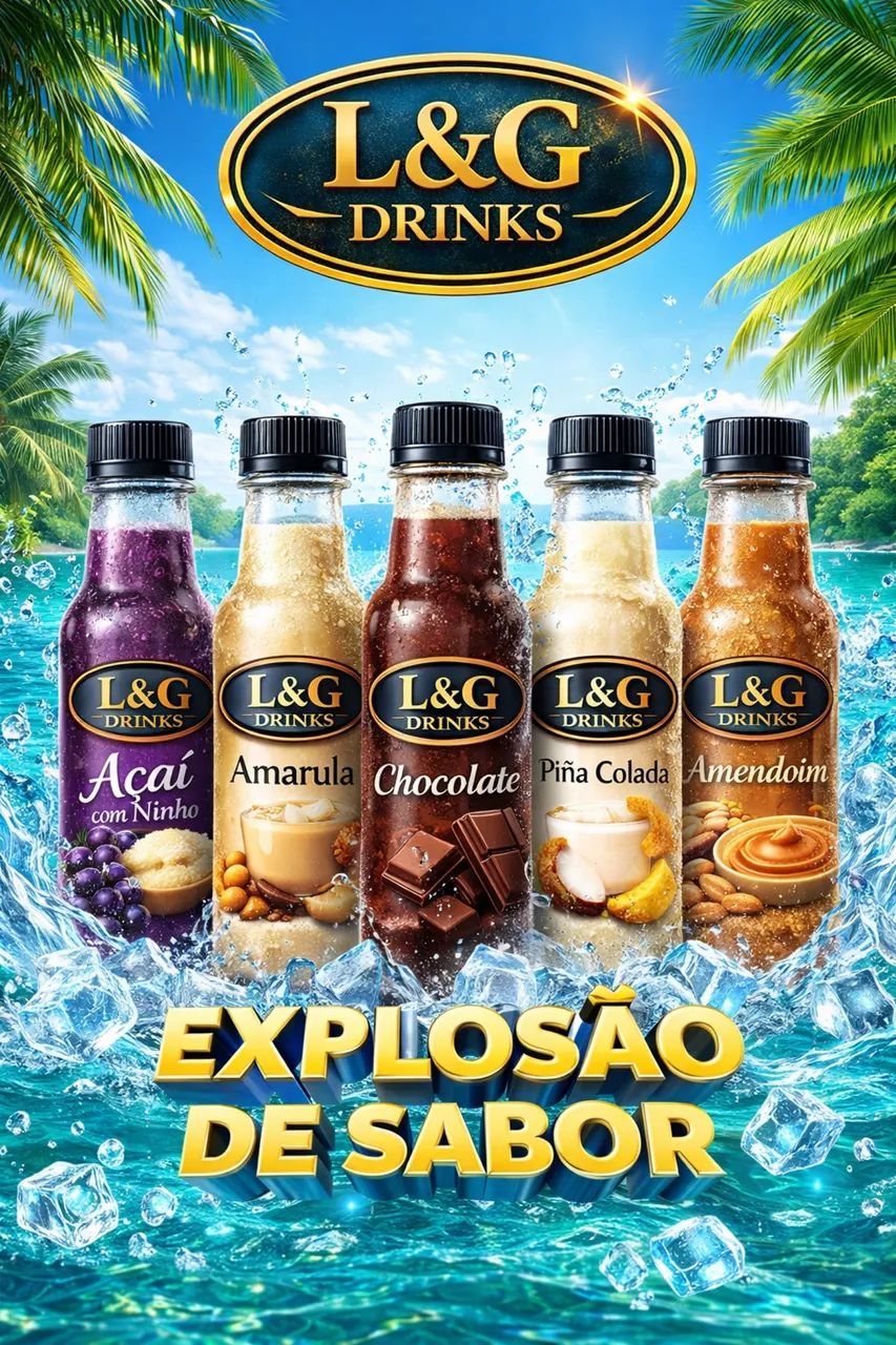 Drinks pronto para beber, prático,gelado.