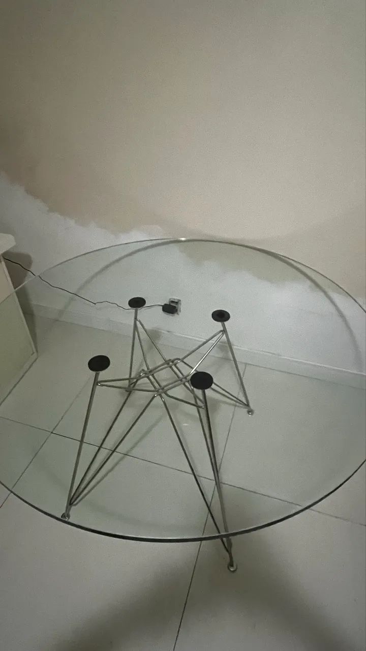 Tampo de Vidro de Mesa Redondo