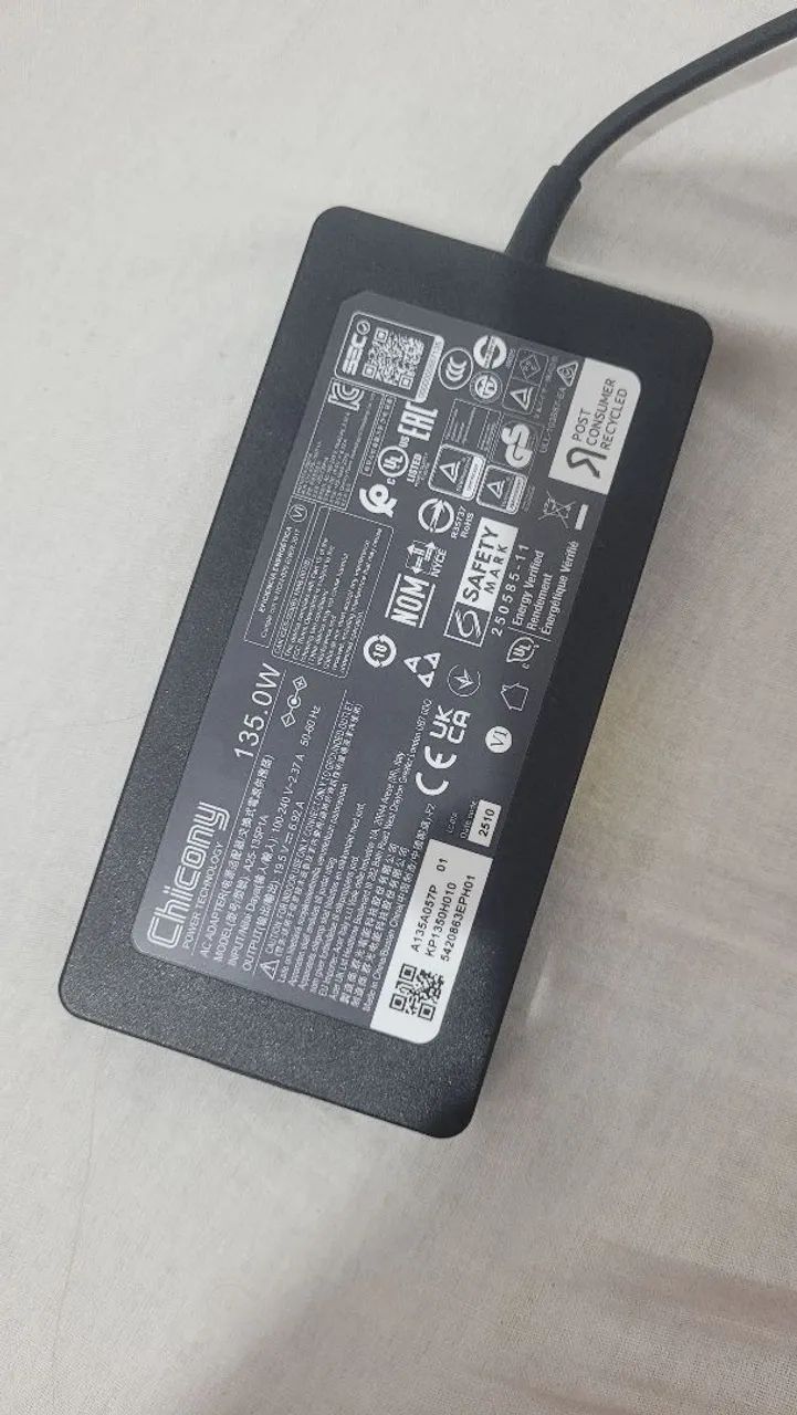 Fonte Acer Original 135W (Nitro 5, V15, Predator)