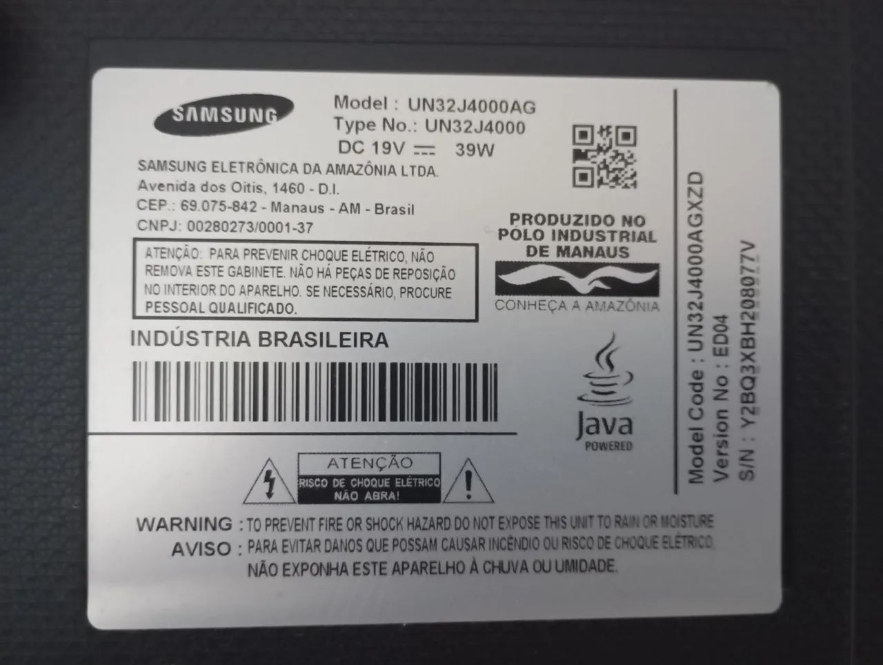 TV LED Samsung HD 32<br>Modelo: UN32J4000AG - Foto 4