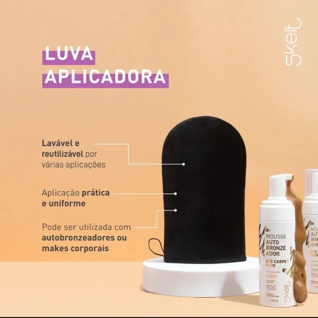 Luva aplicadora autobronzeador Skelt Tanning Mitt  - Foto 2