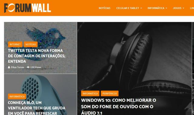 Site de Tecnologia Pronto para tocar para frente!