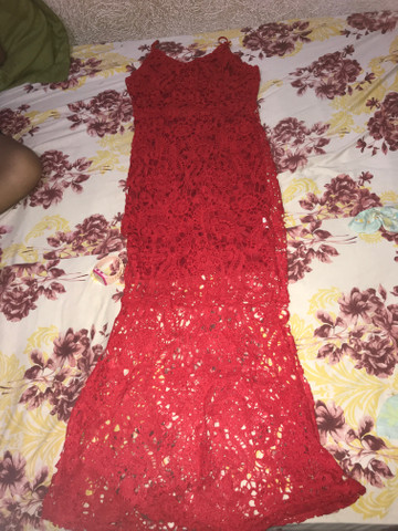 VESTIDO longo vermelho, usado 2 vezes, tamanho M