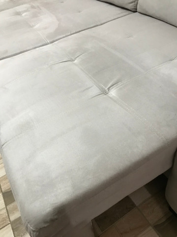 Sofá retrátil e reclinável com chaise e porta copo - Foto 4