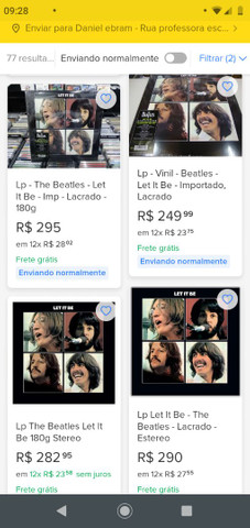Vinil LP Let it be the Beatles