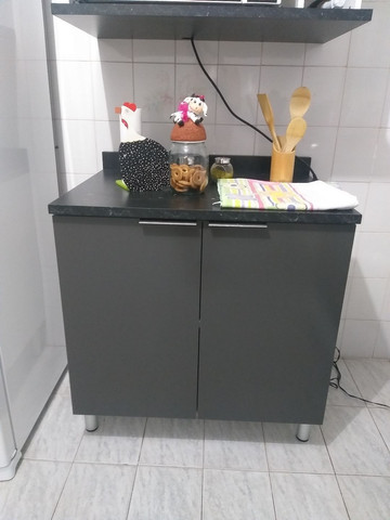 Balcão Duplo Bartira Rubi (ex-Izabel) com 2 Portas e 1 Prateleira<br><br>