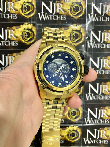 Relogio Invicta zeus bolt banhado a ouro novo