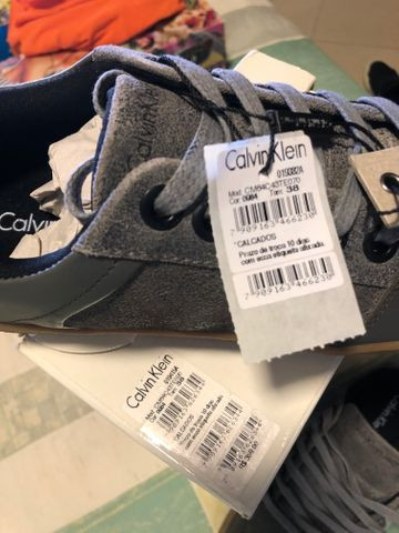 sapatenis calvin klein cinza