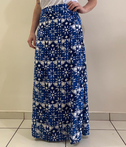 saia longa estampa geometrica