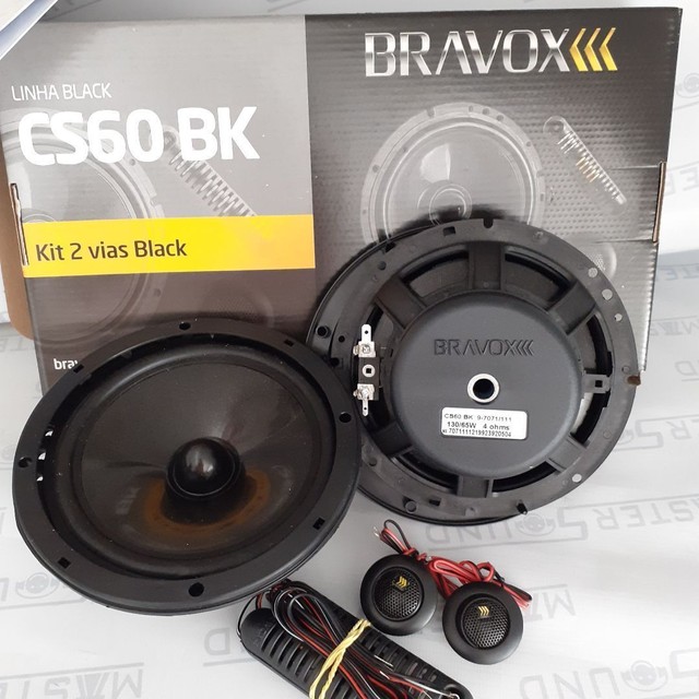 Kit 2 vias. Bravox Black. CS60BK. 6". 65RMS. Garantia. Novo. Instalado.  - Foto 4