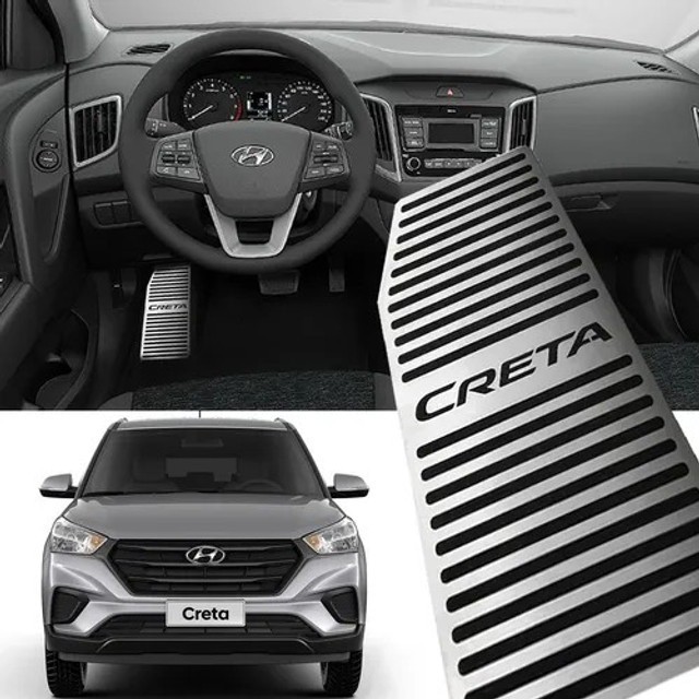 Hyundai Creta Descanso De Pé Aço Inox Premium