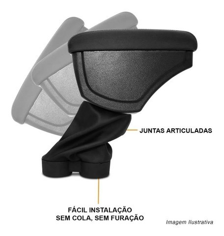 Encosto Descanso Apoio de Braço Ford Ka Preto - Nat - Foto 2